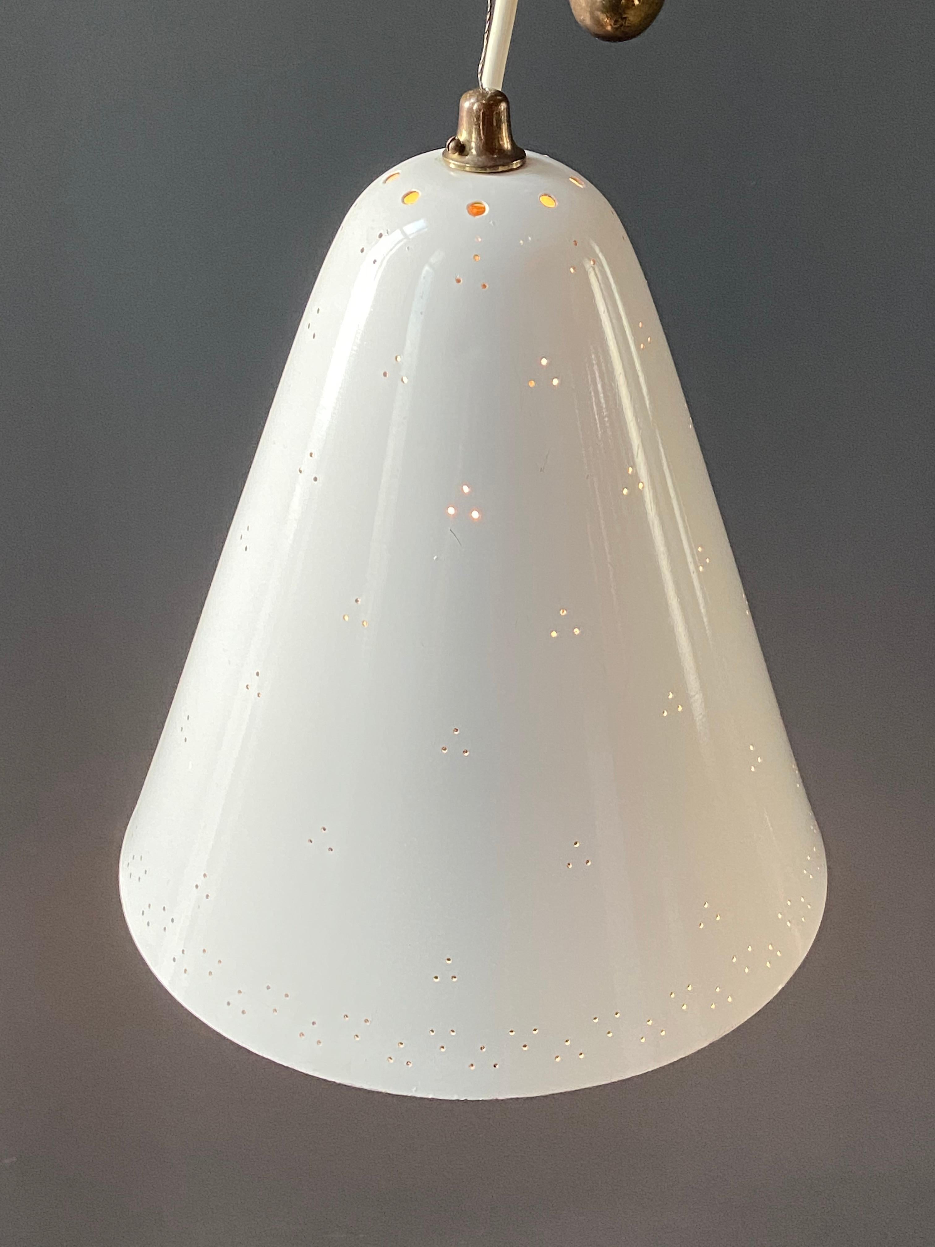 Scandinavian Modern Paavo Tynell Pendant Light, Idman Oy Model No. A 1942, circa 1950s For Sale