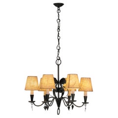 Used Paavo Tynell “R4/1704” Wrought Iron Chandelier for Taito, Finland 1930s