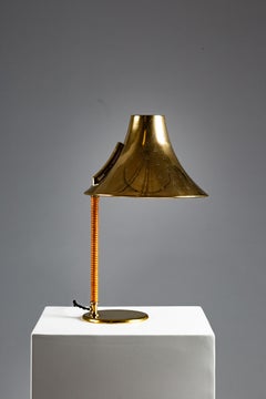 Paavo Tynell, seltene Messing-Tischlampe aus den 1940er Jahren 9208, Taito Oy Finnland