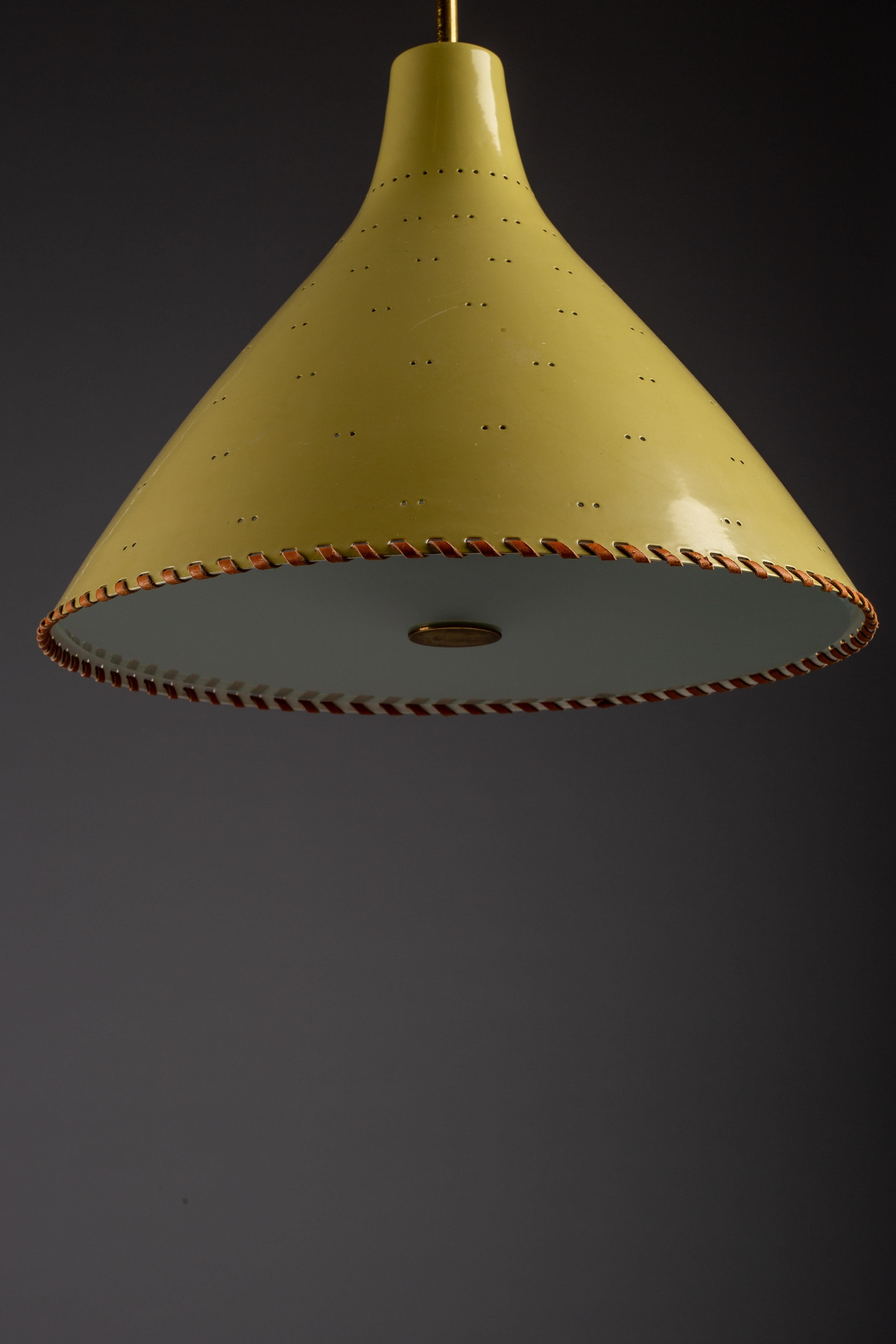 Mid-Century Modern Paavo Tynell rare 1940's made to order ceiling lamp by Taito Oy, Finland For Sale