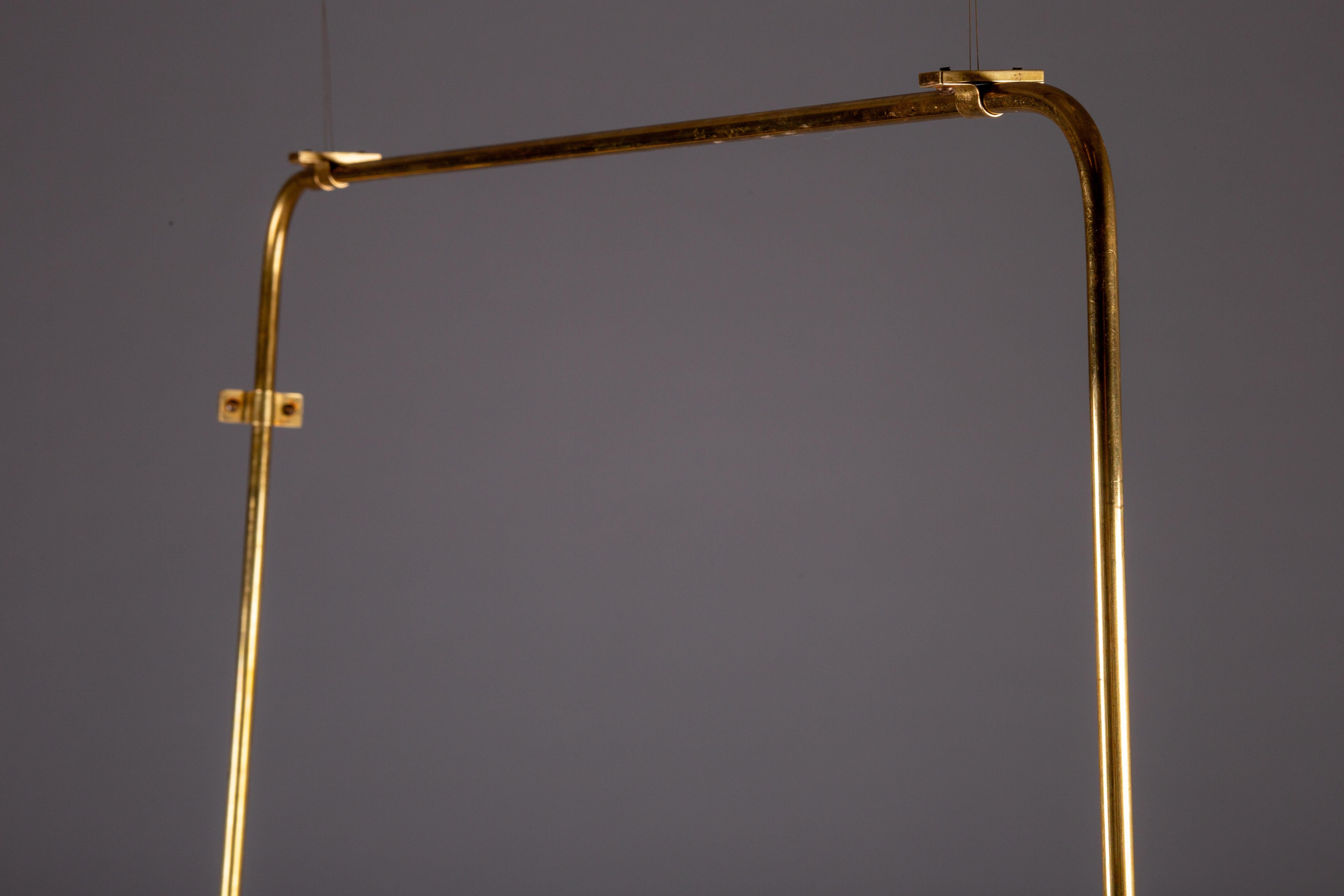 Metal Paavo Tynell rare 1940's made to order ceiling lamp by Taito Oy, Finland For Sale