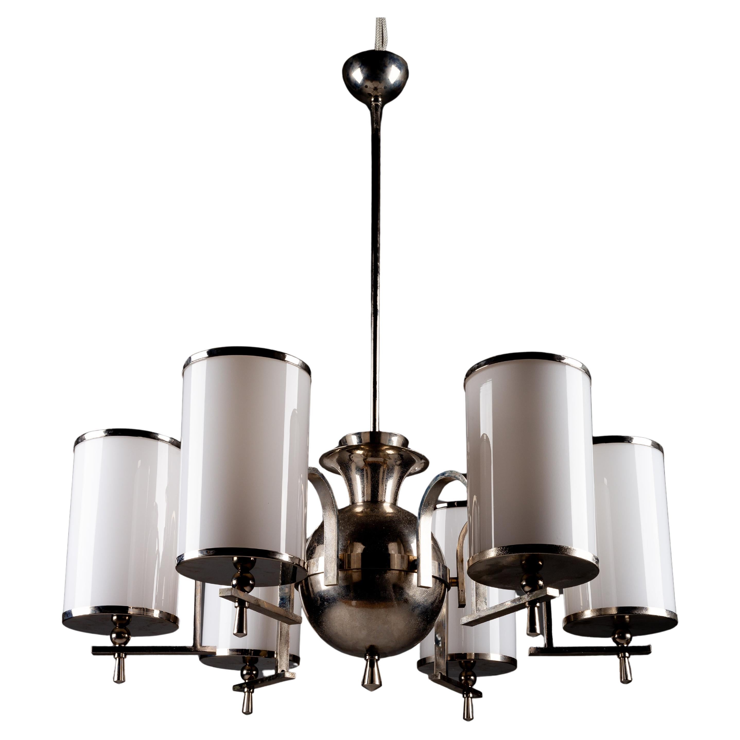 Paavo Tynell, rare big functionalism chandelier 1311 for Taito Oy, Finland