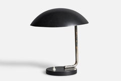 Paavo Tynell, Rare Desk Lamp, Steel, Lacquered metal, Taito OY, Finland, 1930s