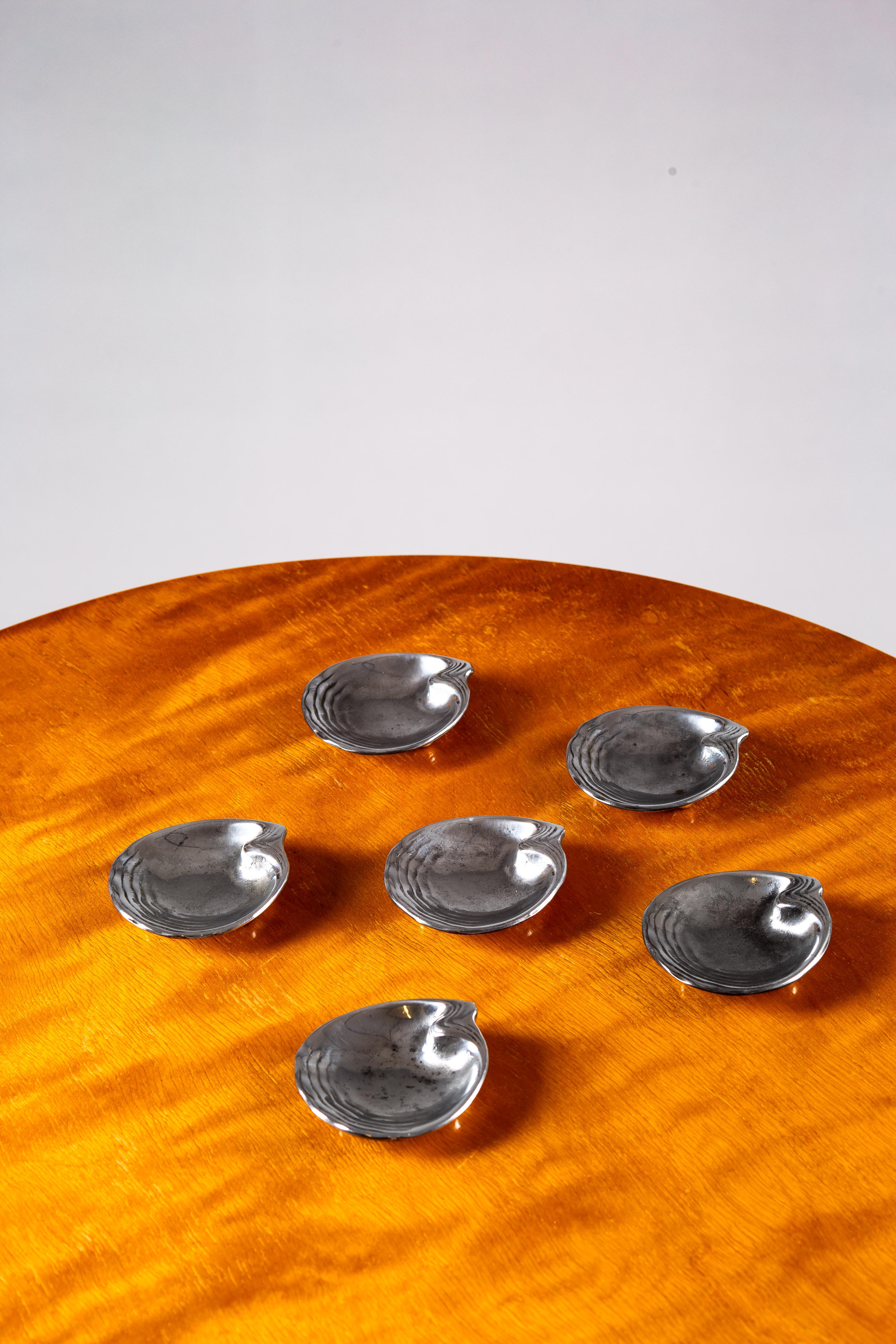 Scandinavian Modern Paavo Tynell, set of 1930's small tinned trays, Taito Oy, Finland