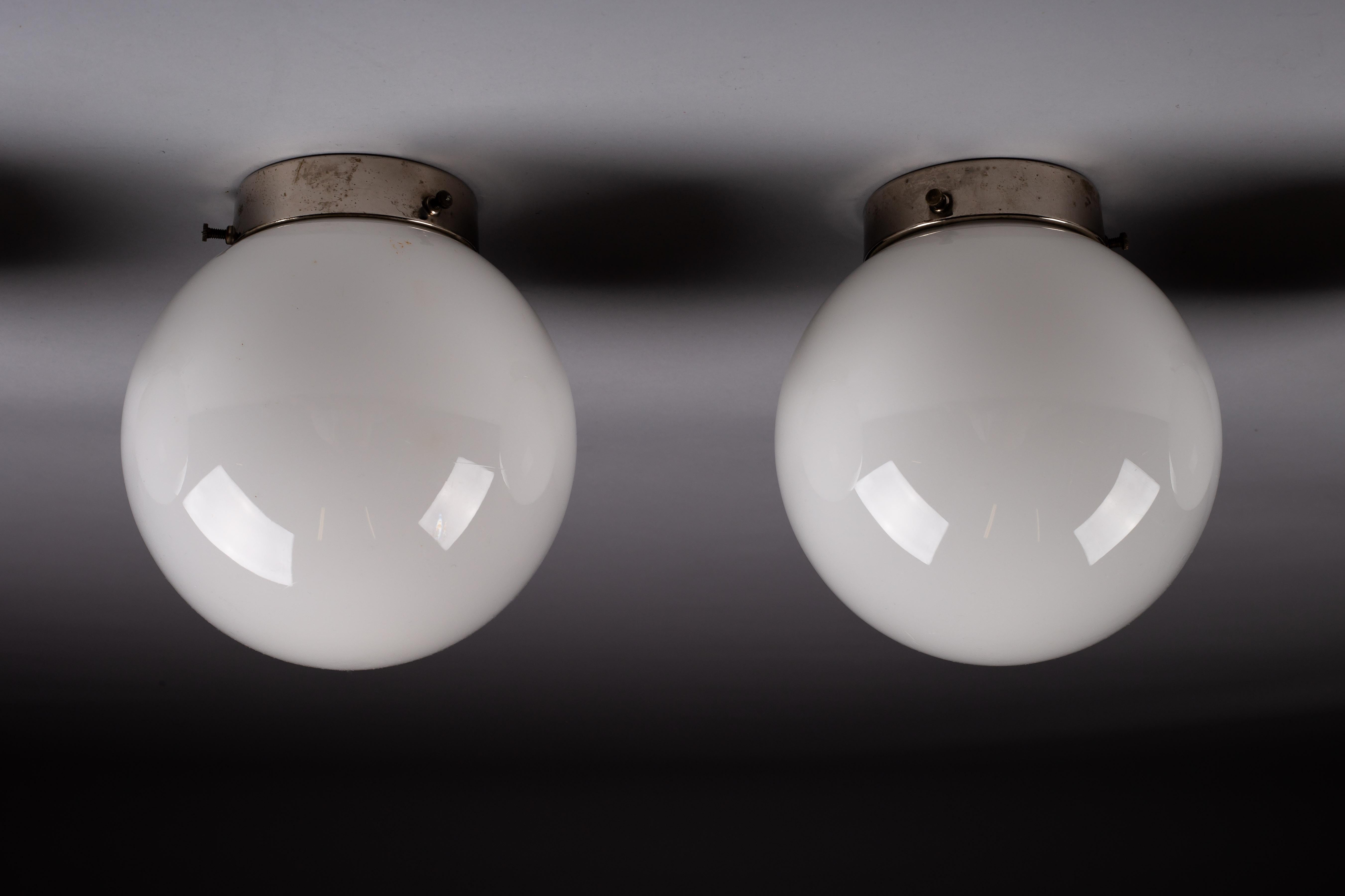 20th Century Paavo Tynell, set of c. 1940's flush mounts, Taito Oy, Finland For Sale
