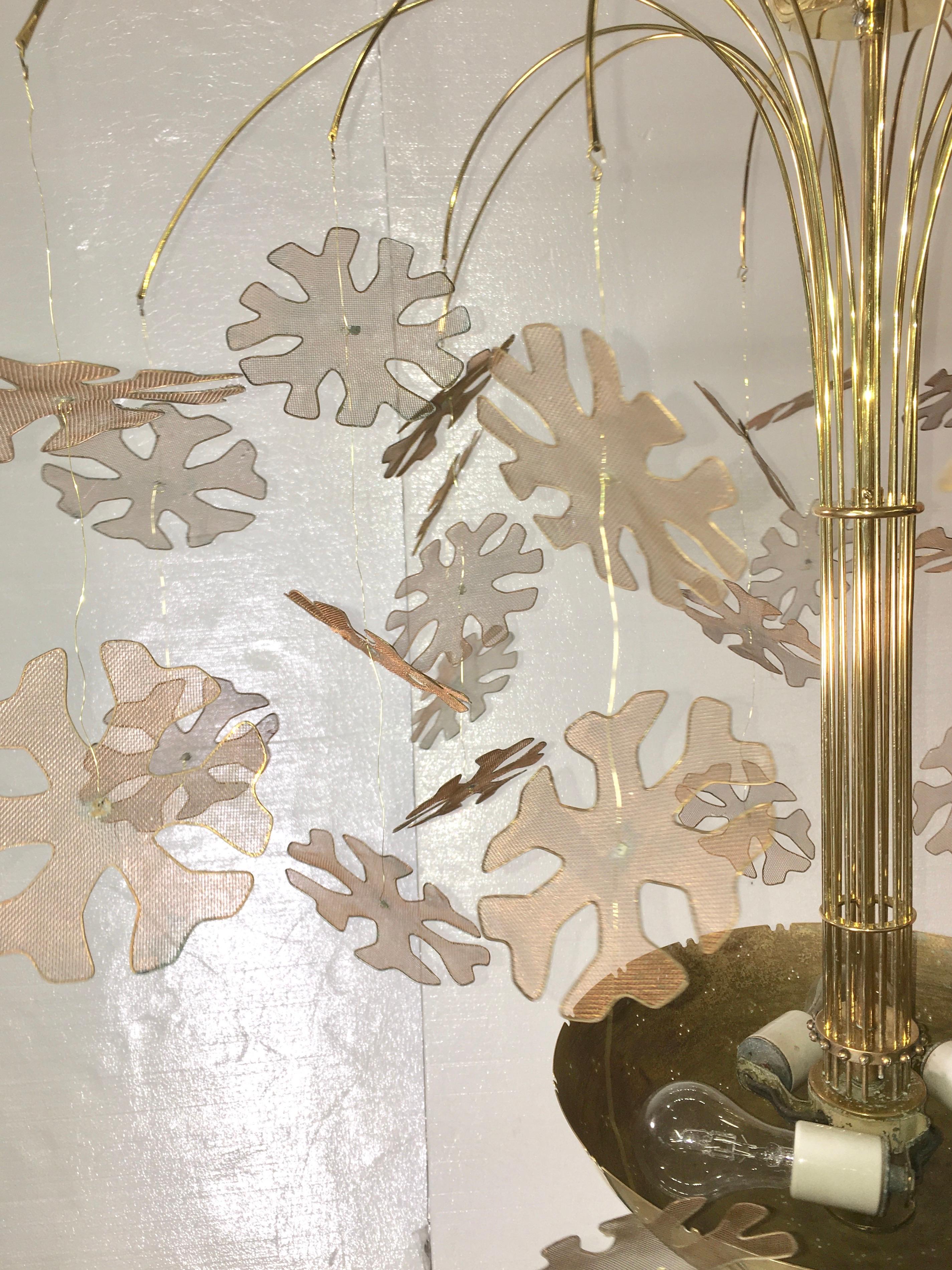 Paavo Tynell Snowflake Chandelier by Taito Oy Finland 1