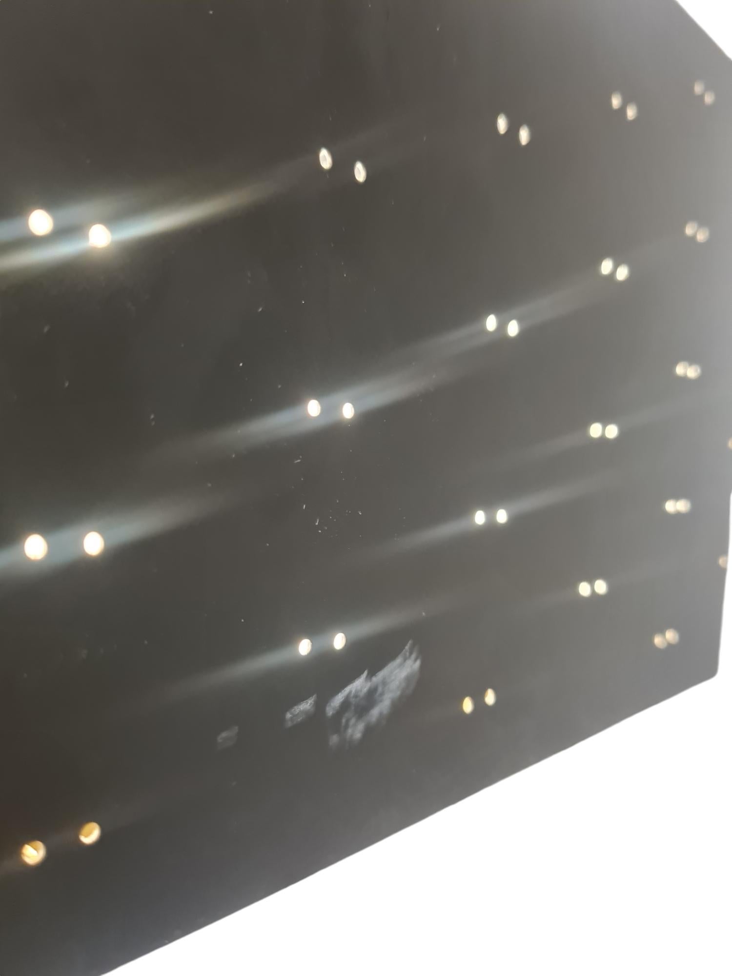 Lampada da soffitto Paavo Tynell Starry Sky 9068 in nero e ottone, Idman 1950s in vendita 5