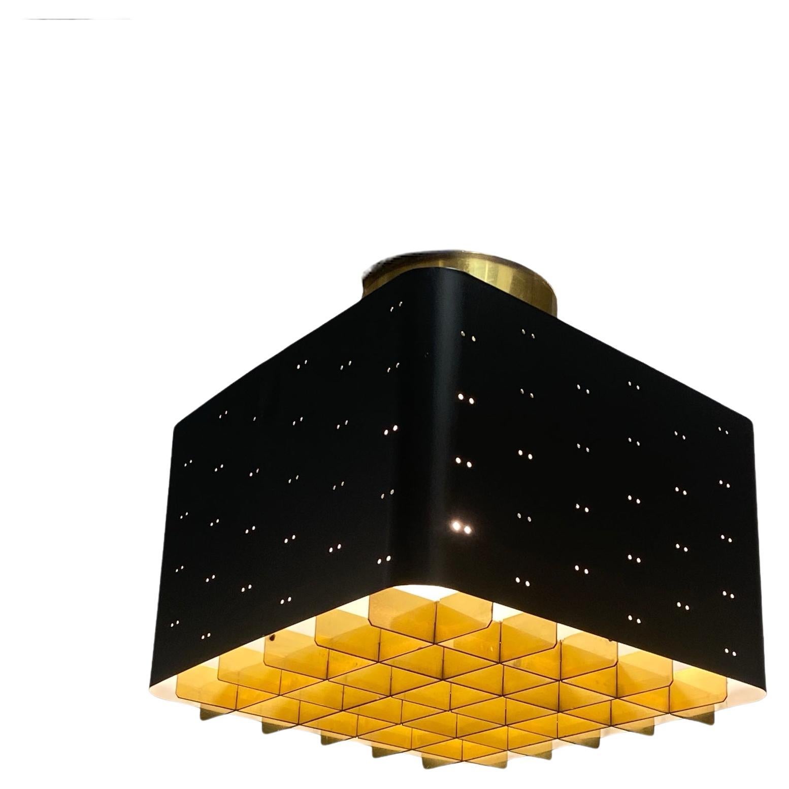 Paavo Tynell "Starry Sky" Ceiling Lamp 9068 in Black For Sale