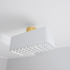 Paavo Tynell Starry Sky Ceiling Lamp 9068 in Original White Color, Idman 1960s