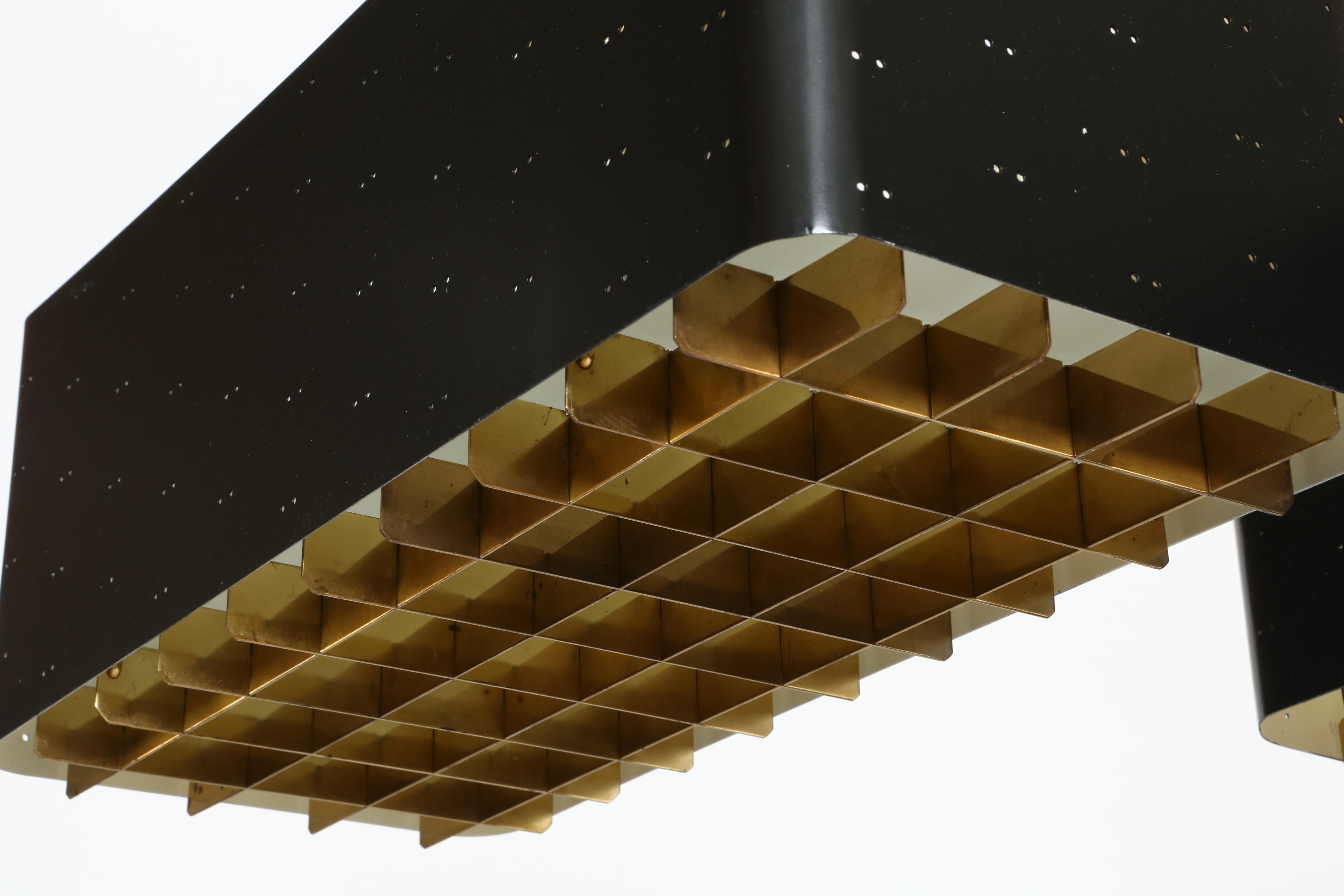 Paavo Tynell Plafonniers Starry Sky, modèle 9068 ensemble de 2, Finlande années 1950 en vente 6