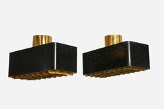 Paavo Tynell Starry Sky ceiling lights, model 9068 set of 2, Finland 1950s