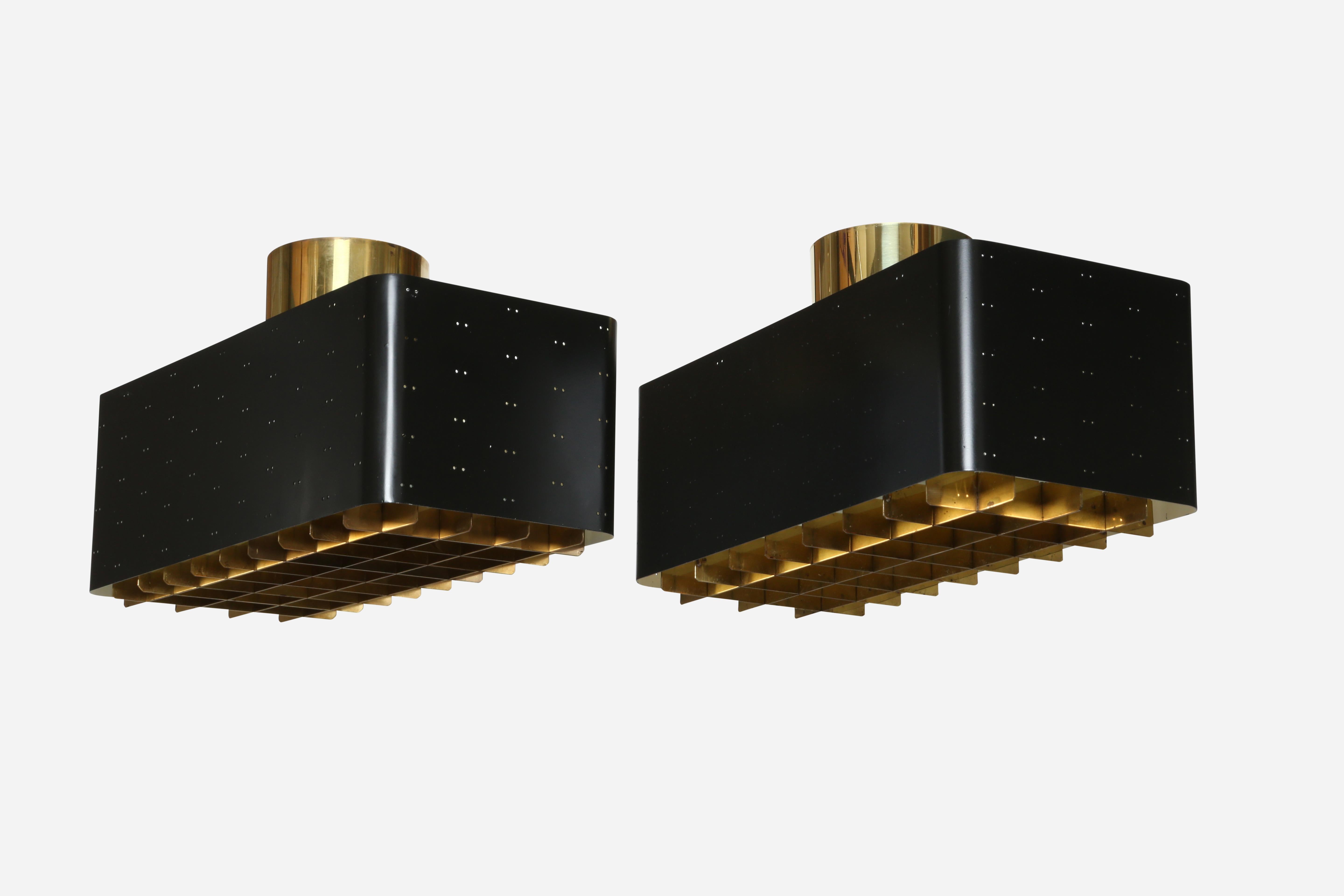 Scandinave moderne Paavo Tynell Plafonniers Starry Sky, modèle 9068 ensemble de 2, Finlande années 1950 en vente