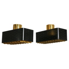 Paavo Tynell Starry Sky ceiling lights, model 9068 set of 2, Finland 1950s