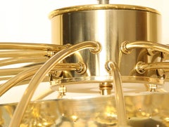 Paavo Tynell Style 24-Light Pierced Brass Ceiling Fixture