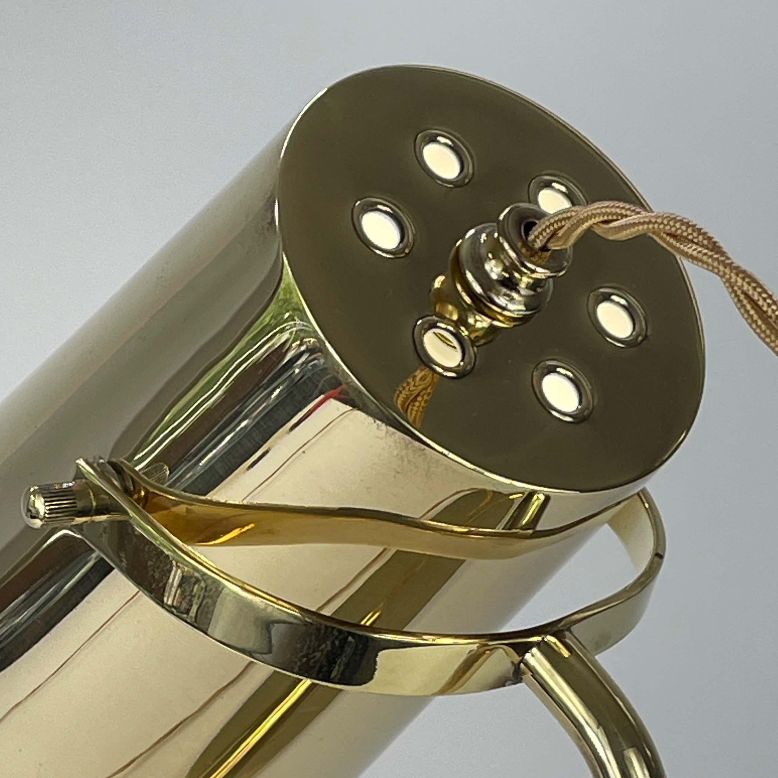 Paavo Tynell Style Adjustable Brass Table Lamp, Finland 1940s For Sale 9