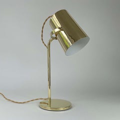 Paavo Tynell Style Adjustable Brass Table Lamp, Finland 1940s