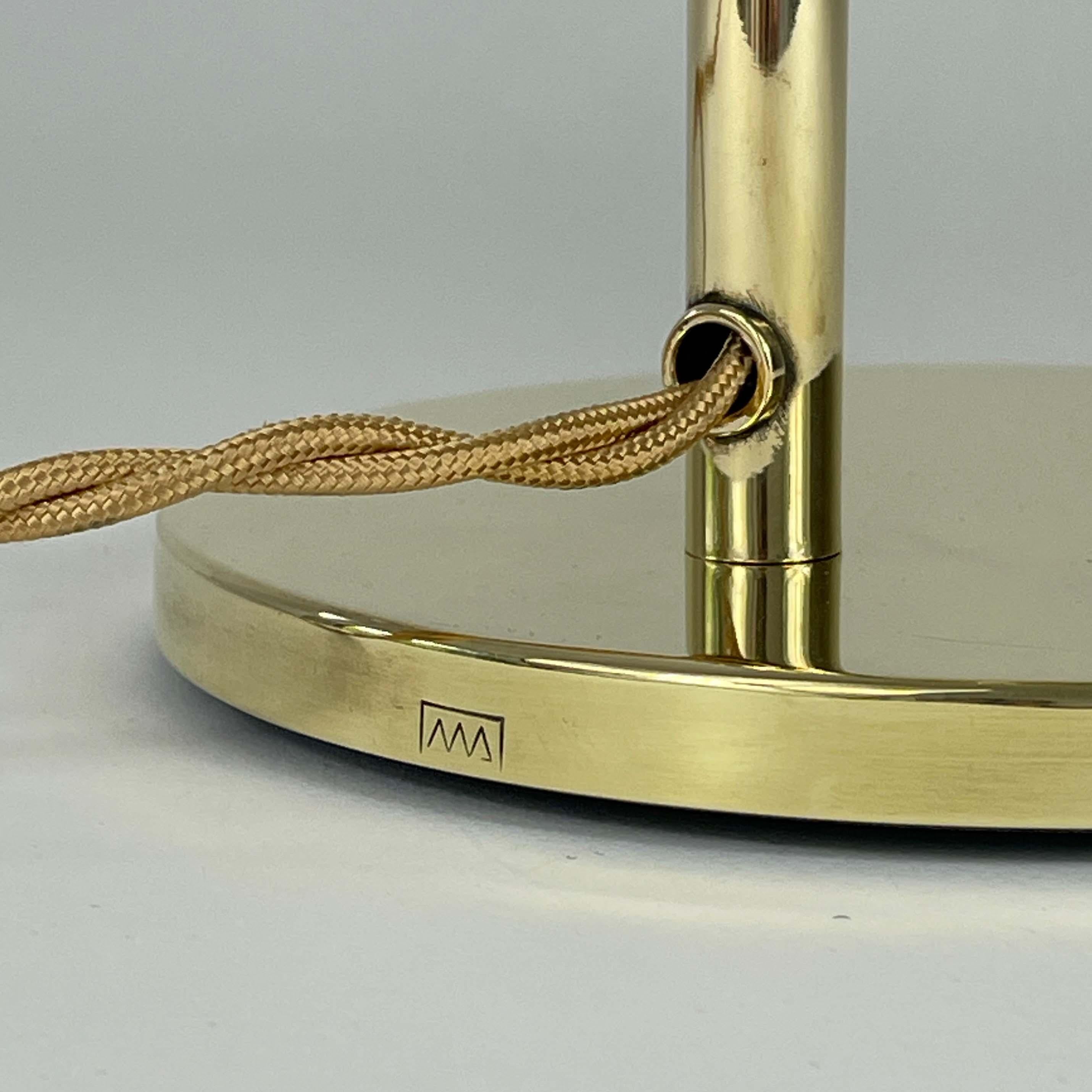 Paavo Tynell Style Adjustable Brass Table Lamp, Finland 1940s For Sale 2