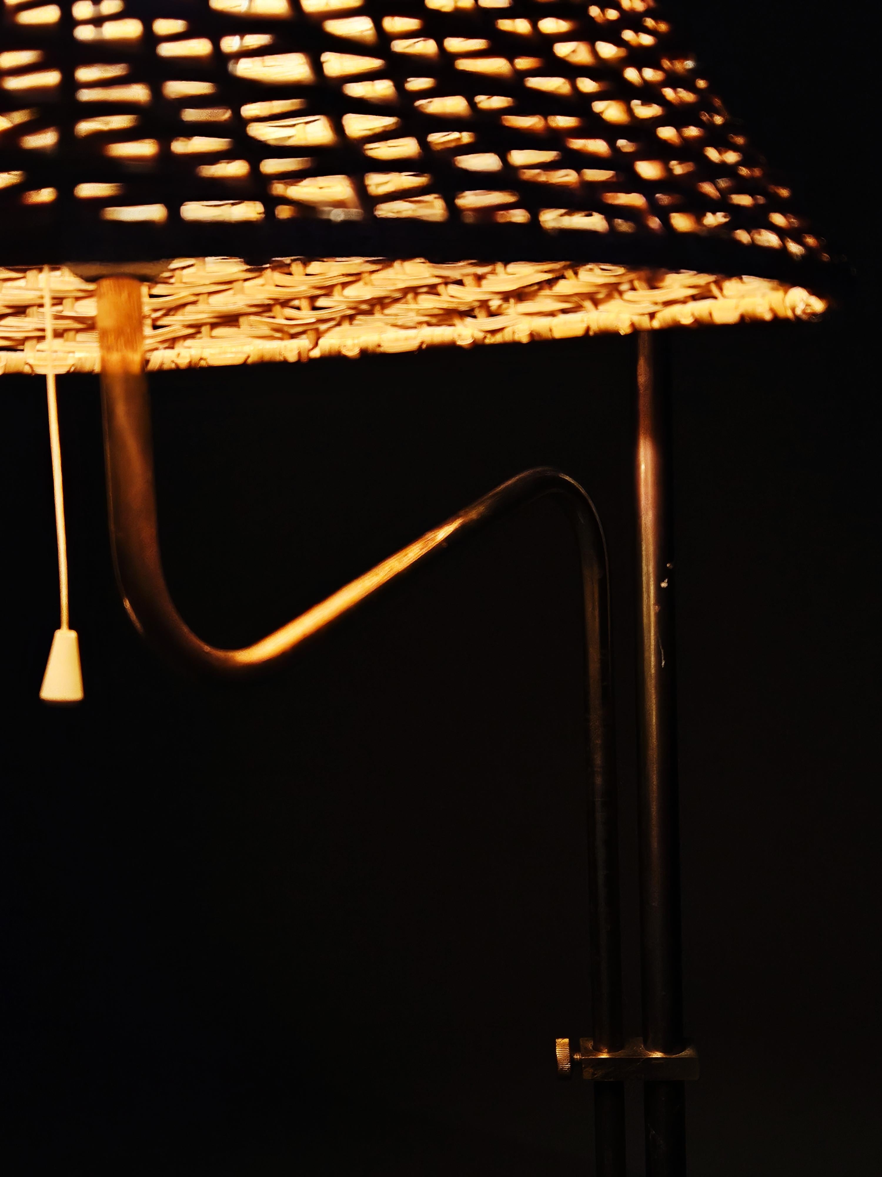 Verstellbare Stehlampe im Stil von Paavo Tynell von Bergboms, Schweden, 1960er Jahre im Angebot 2