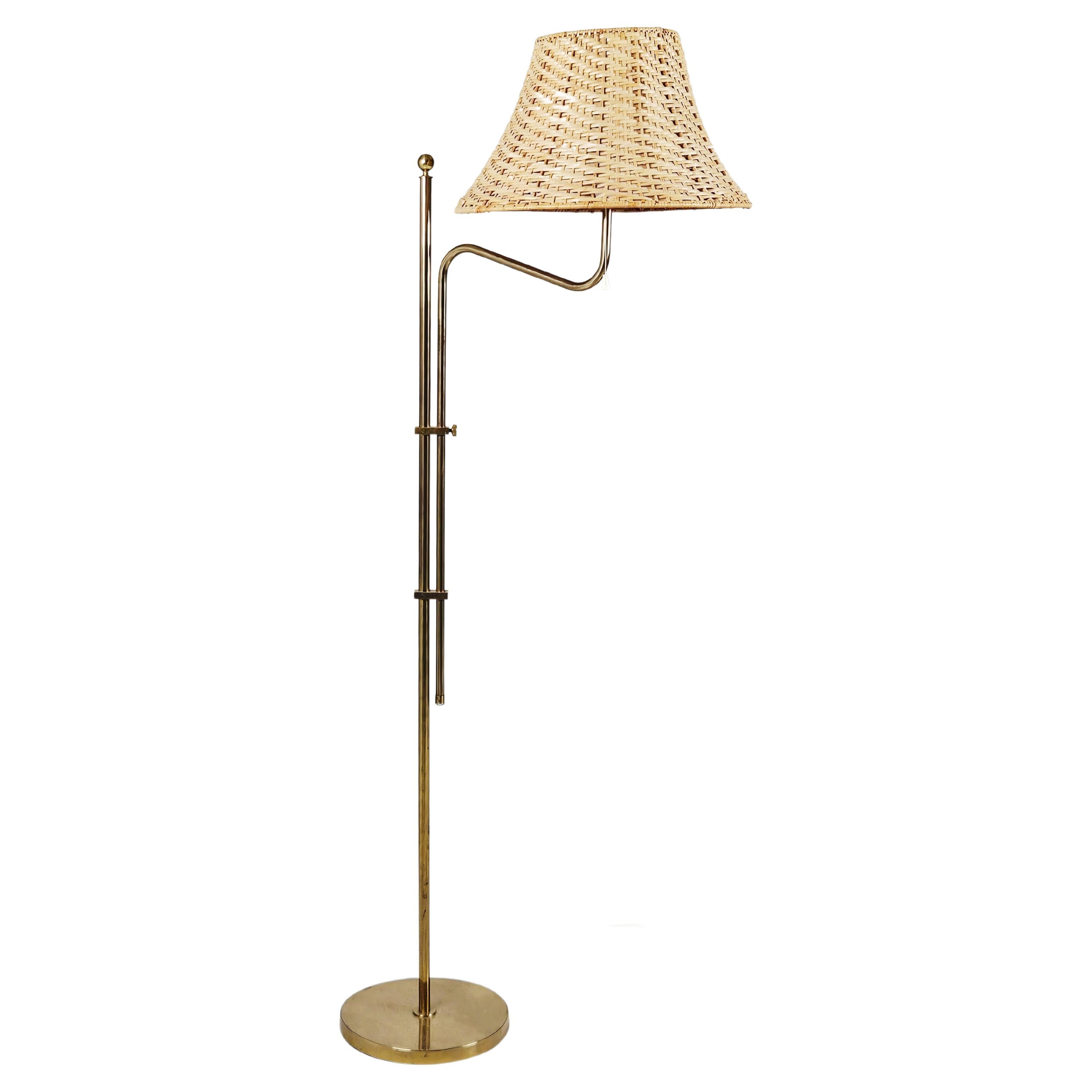 Paavo Tynell style adjustable floor lamp by Bergboms, Sweden, 1960s For Sale