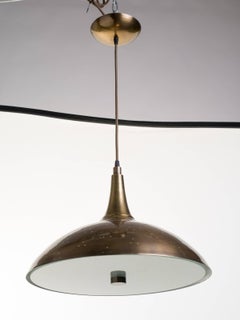 Paavo Tynell Style Antique Brass Pendant