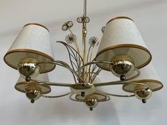 Paavo Tynell Style Brass Chandelier by Lightolier