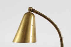 Paavo Tynell Style Clamp Desk Lamp of Brass with Patina Scandinavia 1930s-1940s