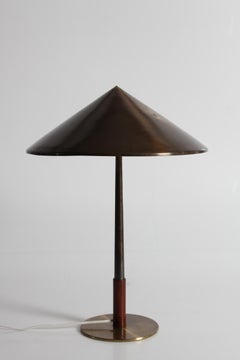 Paavo Tynell Style Vintage Desk Lamp of Brass with Patina Denmark 1950s