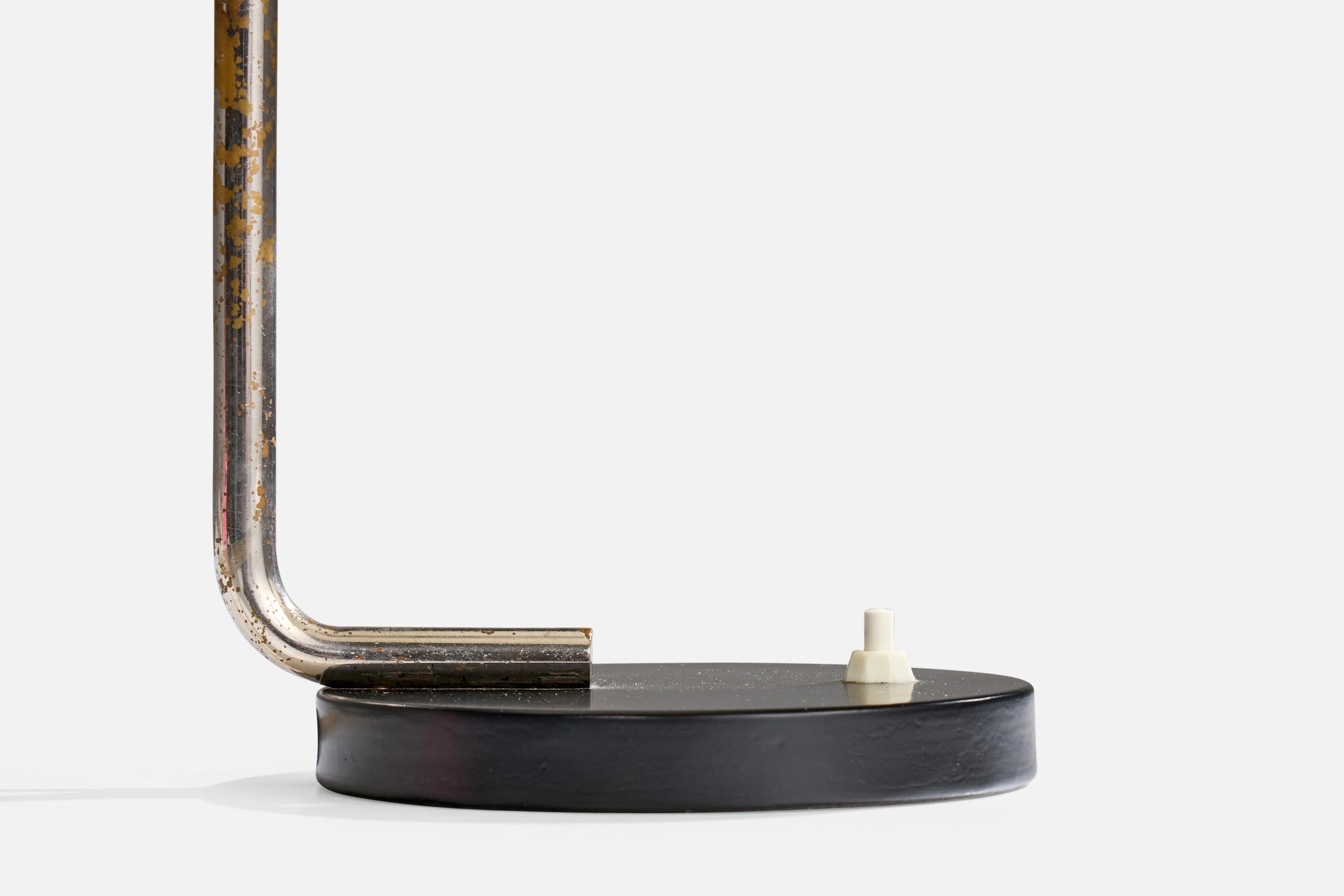 Paavo Tynell, lampe de table, chrome, métal, Finlande, années 1930 en vente 1