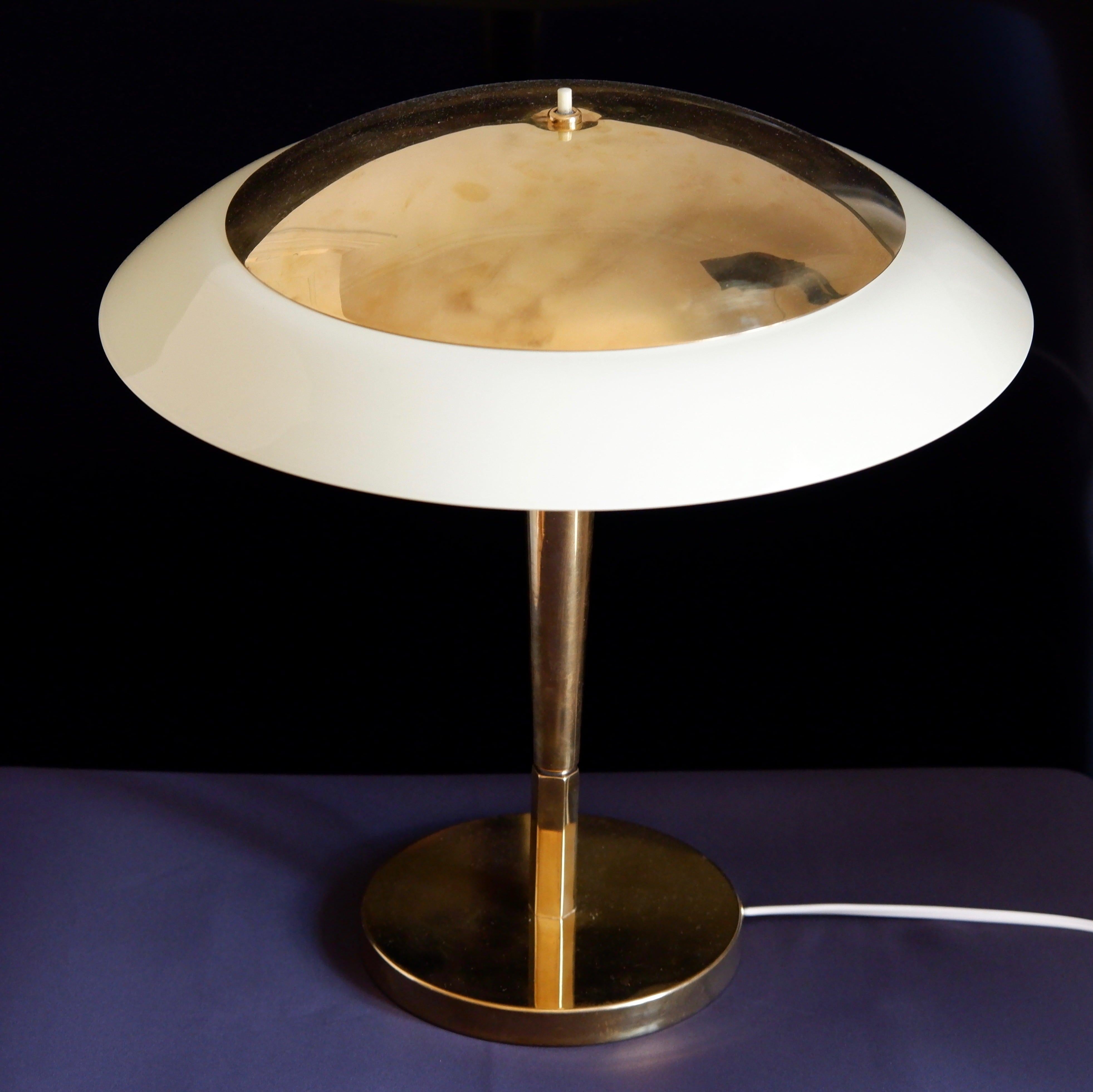 Finnish Paavo Tynell Table Lamp Model 5061 for Taito Brass and Glass