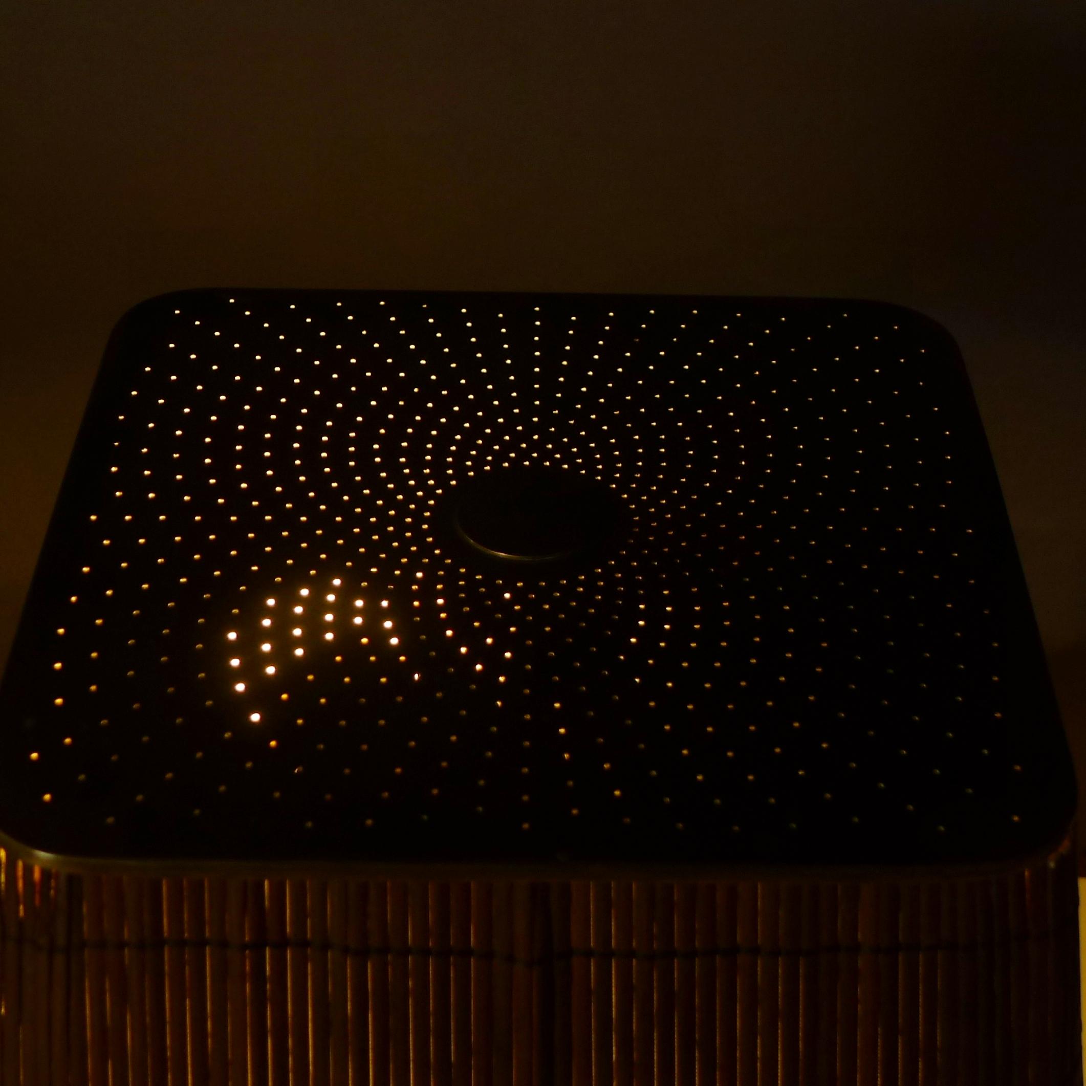 Brass Paavo Tynell, Table Lamp model 5066, Taito Oy, 1940s, rattan shade