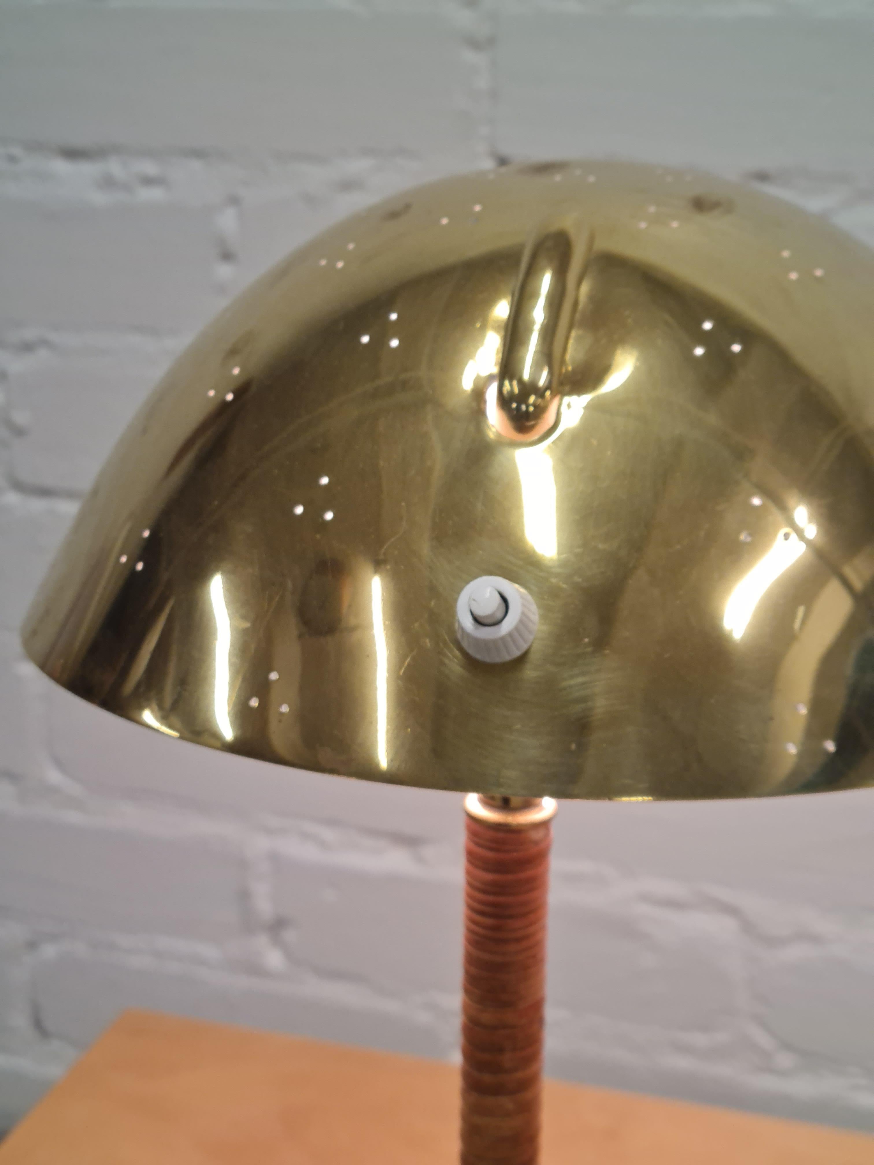 Brass Paavo Tynell Table Lamp Model 9209`Kypärä´ For Sale