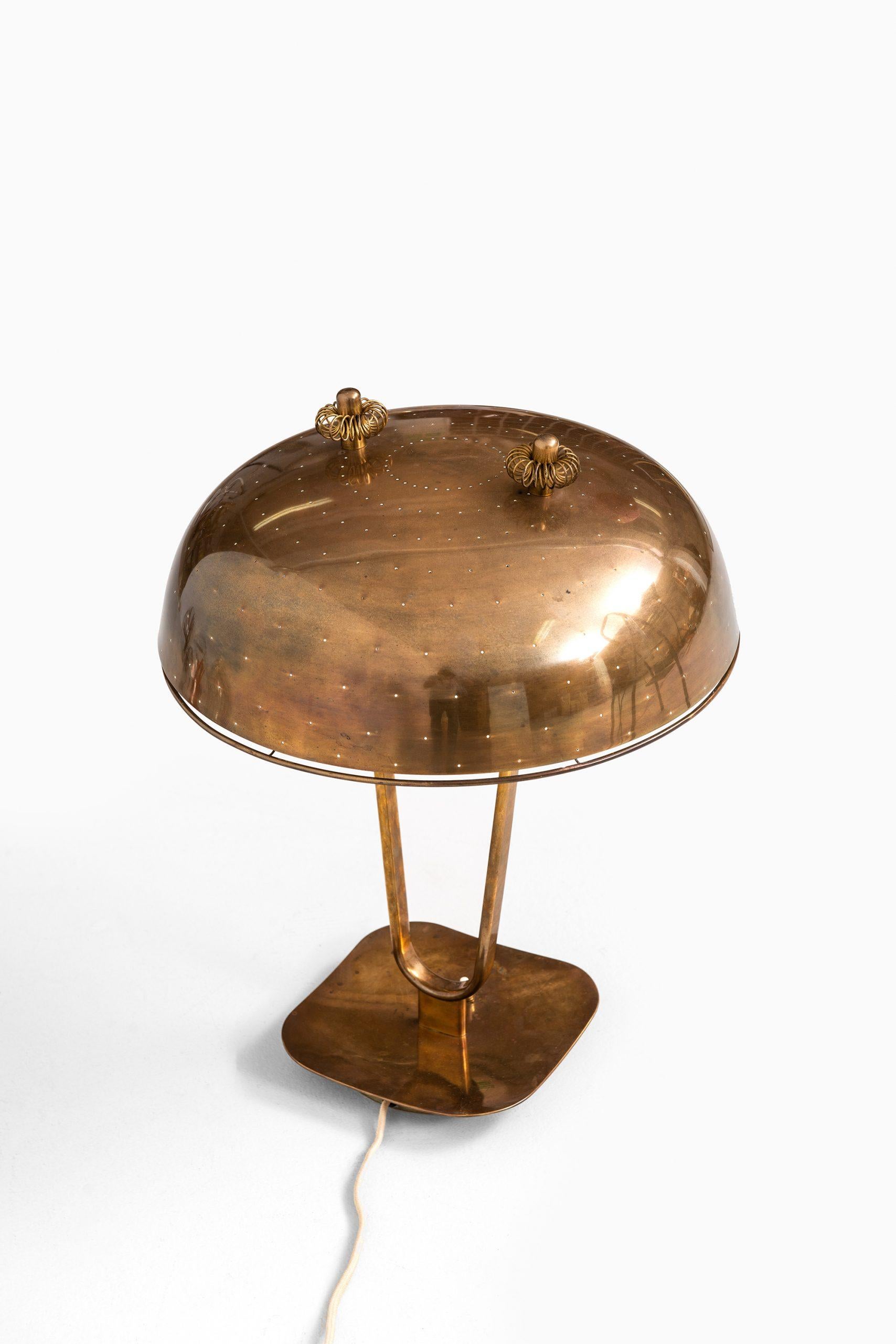 Brass Paavo Tynell Table Lamp Produced by Taito Oy in Finland