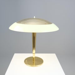 Paavo Tynell Umbrella Table Lamp Model 5061 in Brass and Glass, Taito 1950s
