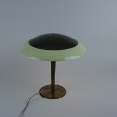Paavo Tynell Umbrella Table Lamp Model 5061 in Brass and Glass, Taito 1950s