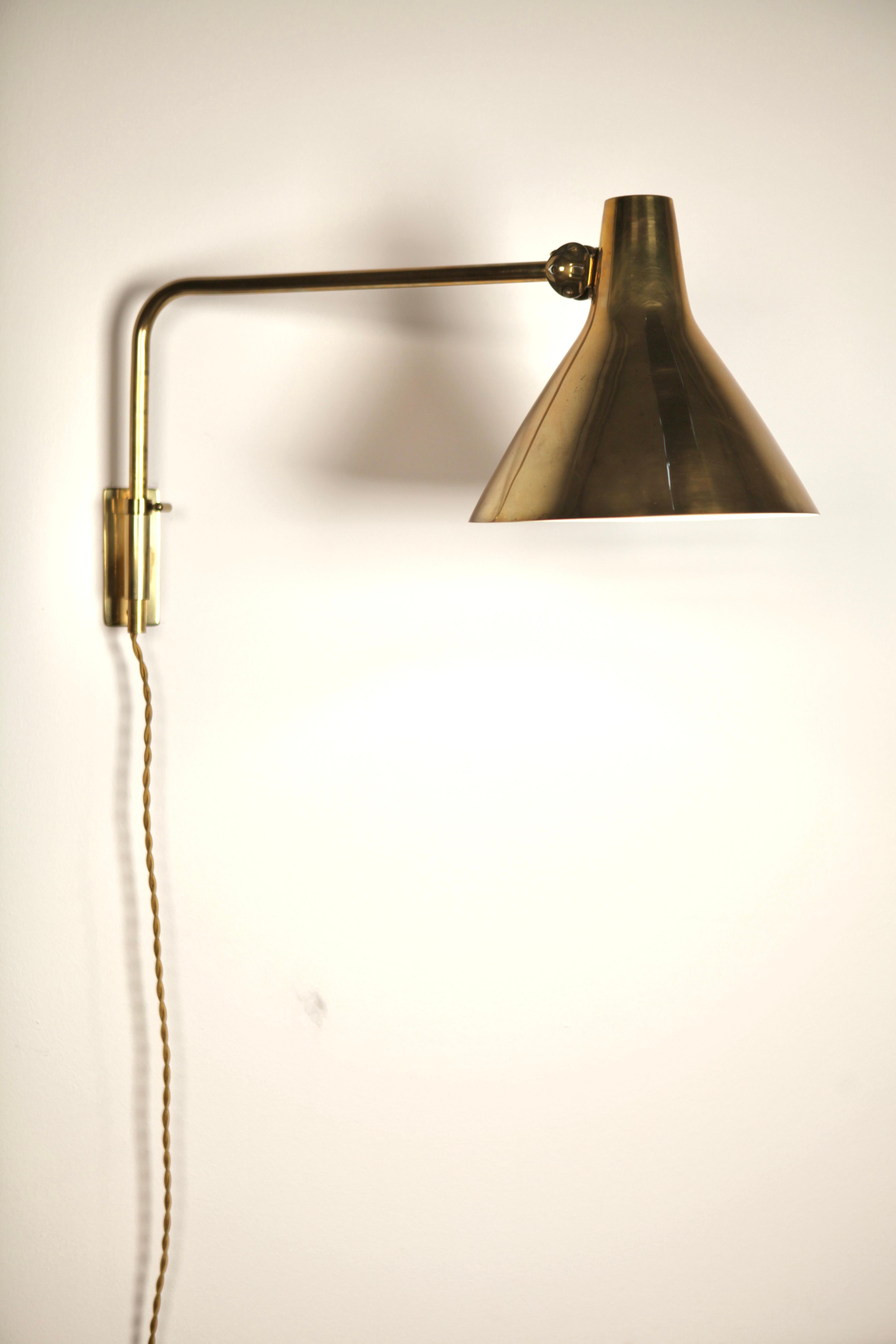 Finnish Paavo Tynell, Wall Light, Model 7174 for Taito, Finland, 1950s For Sale