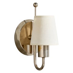 Applique murale Paavo Tynell, nickel, tissu, Finlande, années 1930