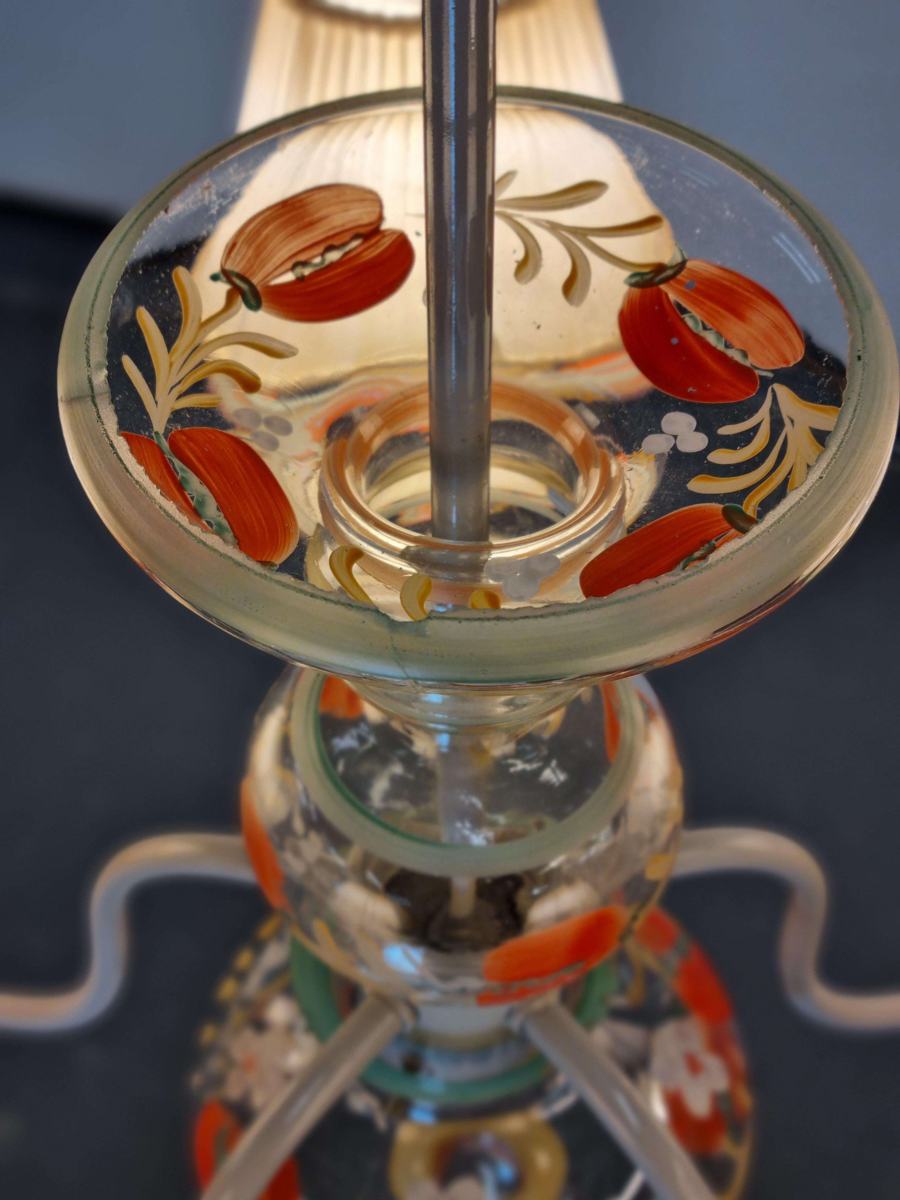 Paavo Tynell, War Time Ceiling Lamp, Taito, Kauklahti Glass Factory In Fair Condition For Sale In Helsinki, FI