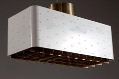Paavo Tynell, white 1950's "starry sky" ceiling lamp for Idman Oy
