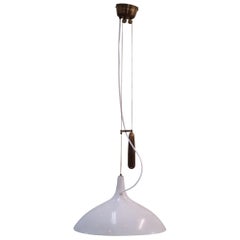 Paavo Tynell White Perfortated Adjustable Ceiling Lamp Model 1965, Taito 1950s