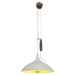 Lampada da soffitto regolabile Paavo Tynell White Perfortated Modello 1965, Taito 1950s
