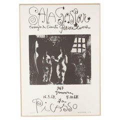 Pabli Picasso Lithographic Exhibition Poster, 1968