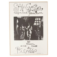 Affiche de l'exposition lithographique de Pabli Picasso, 1968