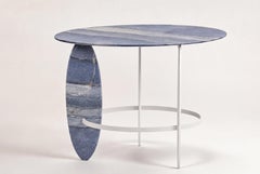 Handcrafted Azul Macaubas Quartzite Side Table by Leo Di Caprio