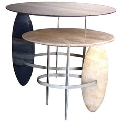 Ensemble de tables d'appoint Pablina QUARTZITE ET QUARTZ SCULPTÉS À LA MAIN