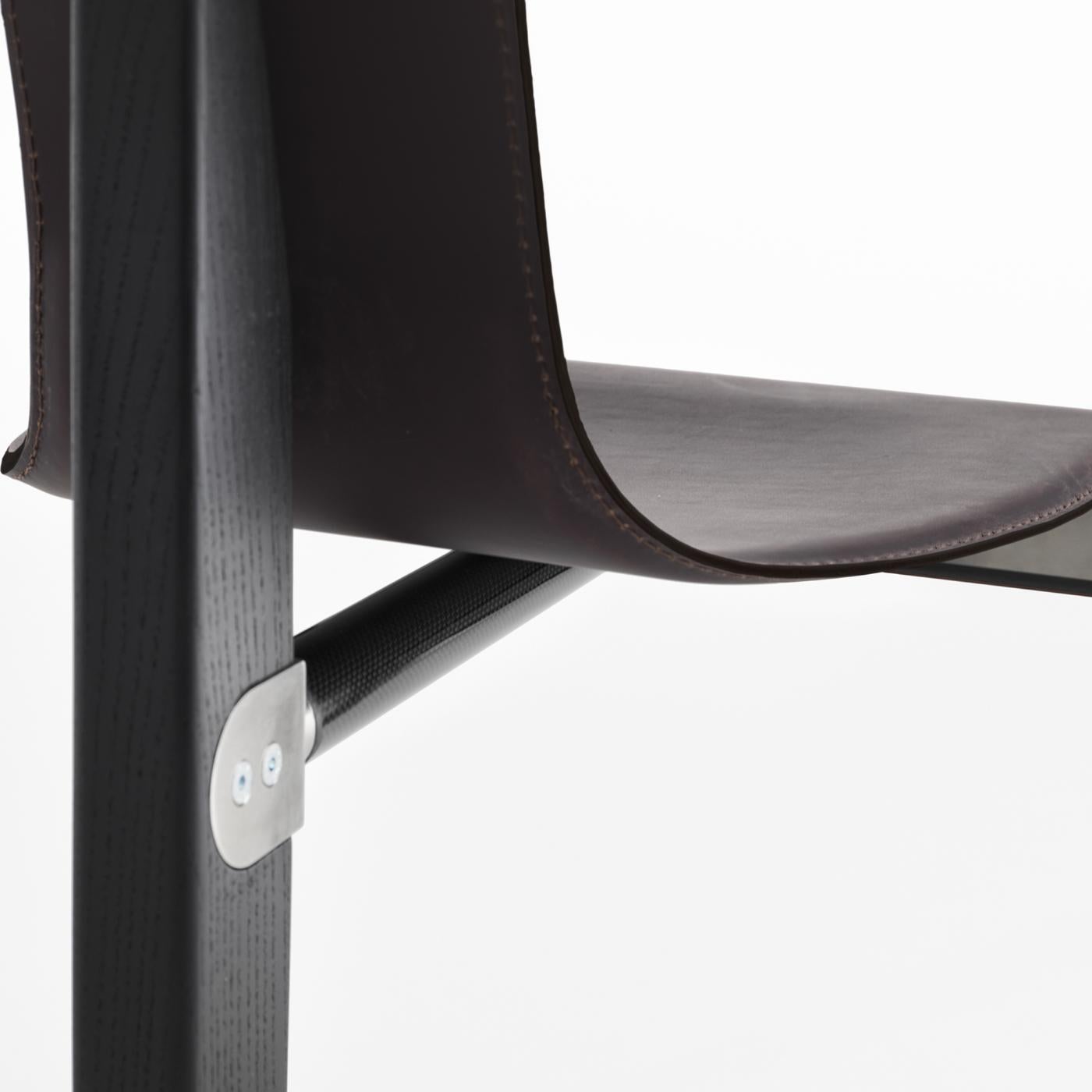 Italian Pablita Brown Chair by Marcello Pozzi For Sale