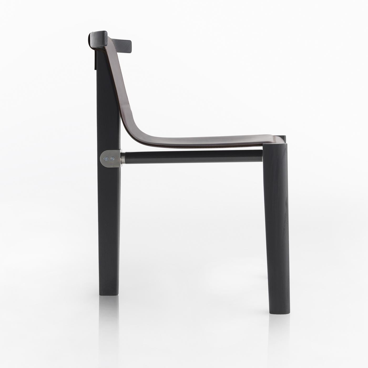 Contemporary Pablita Brown Chair by Marcello Pozzi For Sale