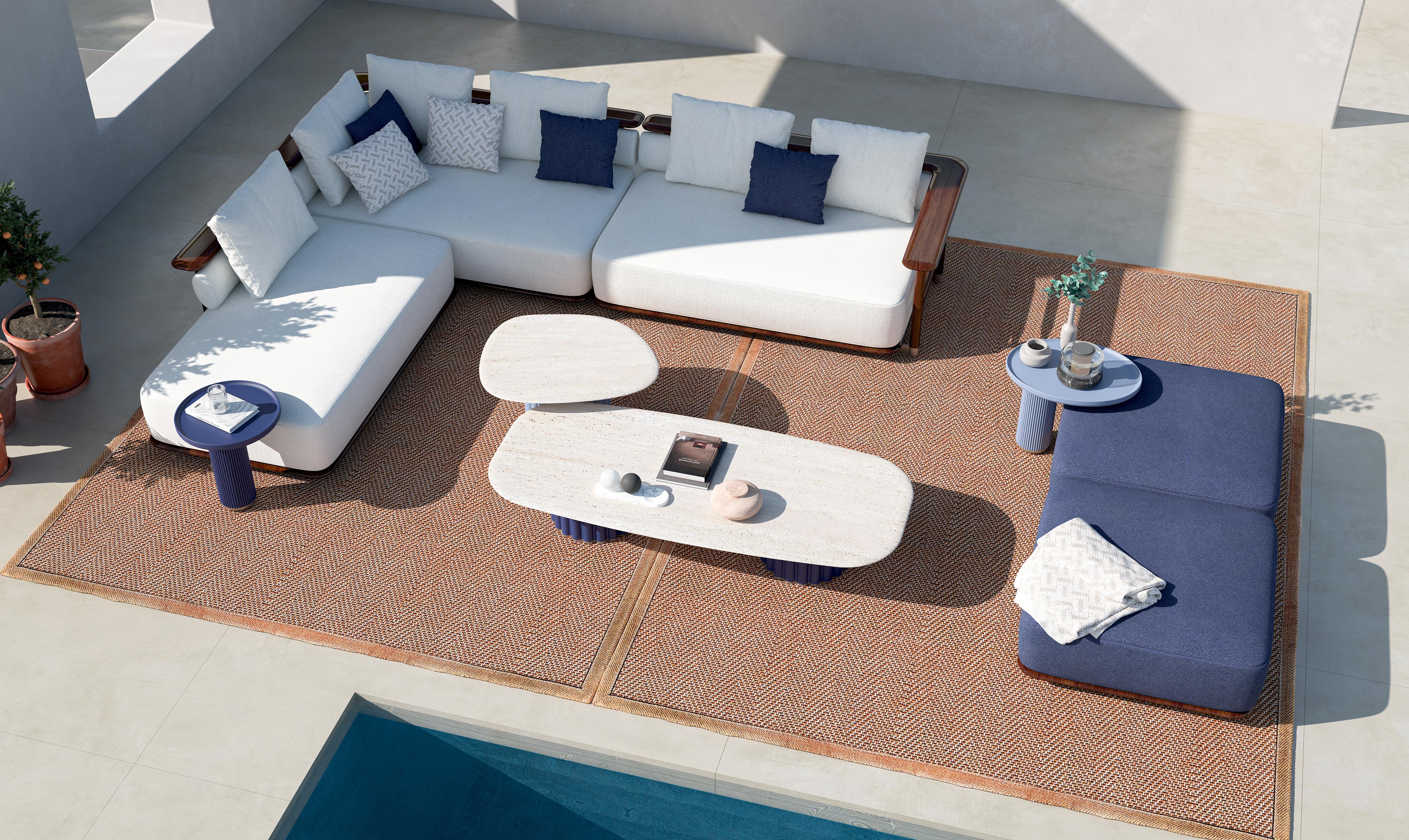 Modern Pablito Rectangular Coffee Table Outdoor For Sale