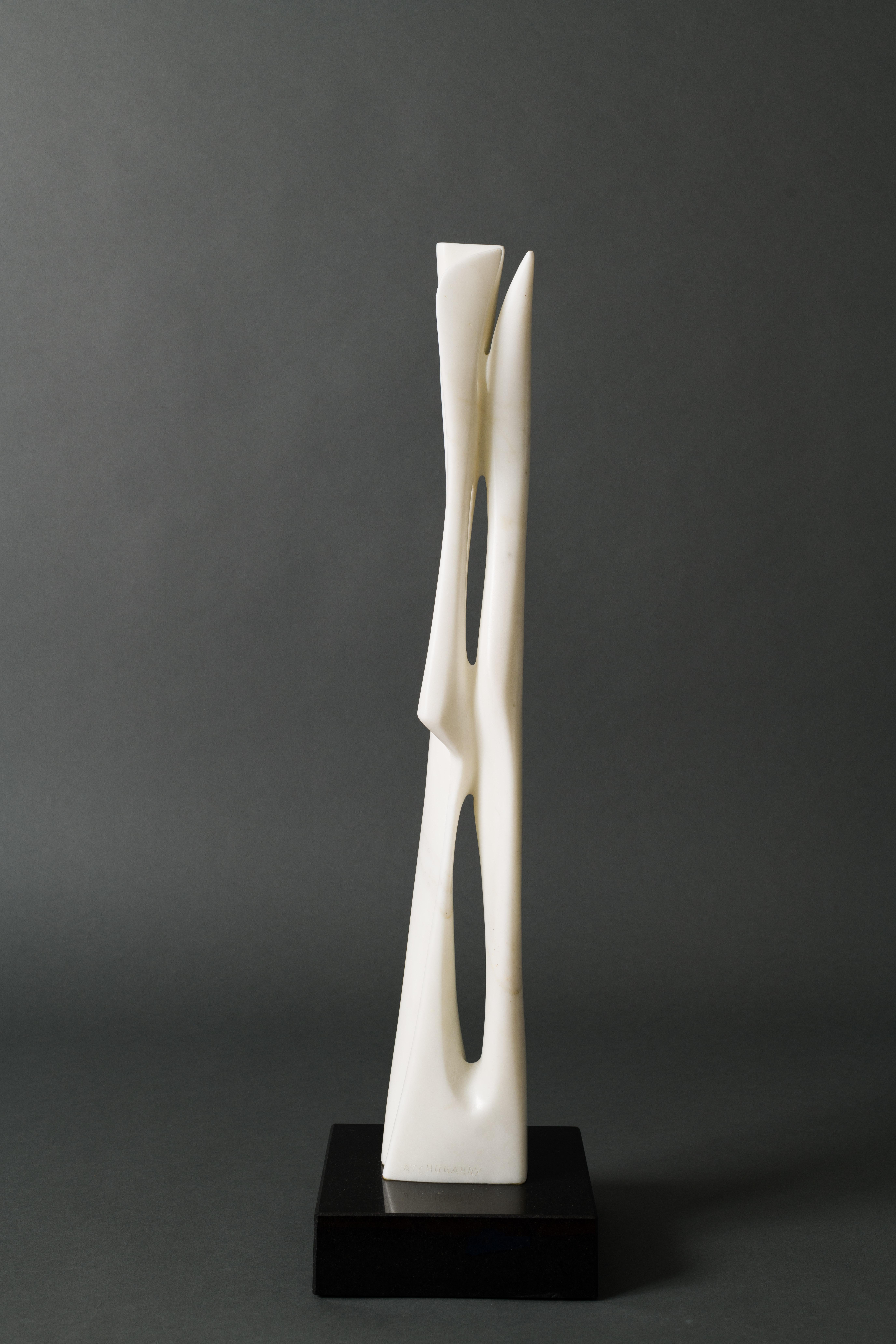 Pablo Atchugarry Abstract Sculpture - Carrara marble architectural carved Atchugarry sculpture