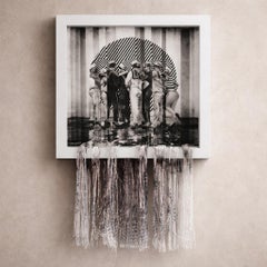 Pablo Boneu überlagerte analoge Fotografien mit handgeschredderten Fäden