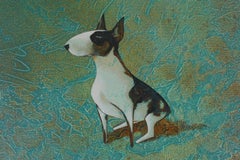 "Look at that!" - Acrylic painting, blue tones